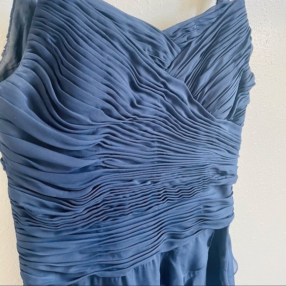 3/$20 JS Collections Navy Blue Beaded Strap Tiered Dress - Picture 4 of 14